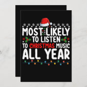 クリスマス聞音楽には一年中最も近い 招待状 (正面/裏面)