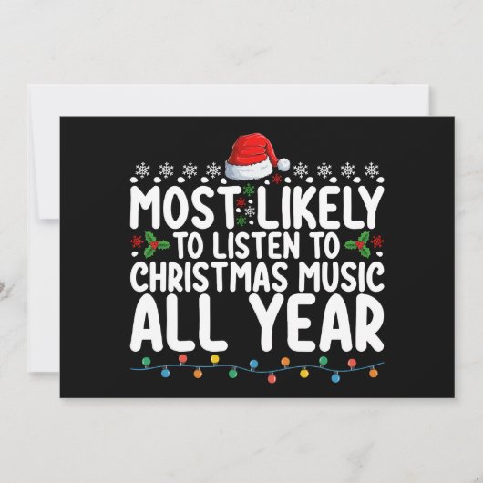 クリスマス聞音楽には一年中最も近い 招待状 (正面)