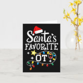 クリスマス職業セラピストセラピーサンタズF カード (黄色い花)
