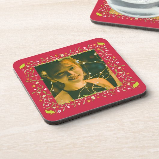 クリスマス自分のフォトフレームコースター6セットを追加 コースター (左側)