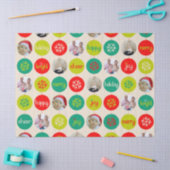 クリスマス自分の写真を追加ティッシュペーパー 薄葉紙 (クラフト)