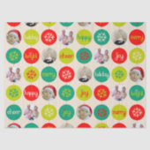 クリスマス自分の写真を追加ティッシュペーパー 薄葉紙 (正面)