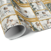 クリスマス自分の金ゴールドを作成6フォトコラージュ ラッピングペーパー (ロールコーナー)