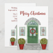 クリスマス自宅への招待 招待状 (正面/裏面)