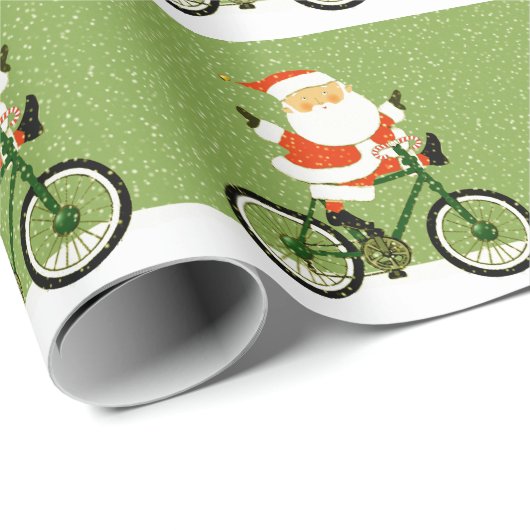 クリスマス自転車ギフト ラッピングペーパー (ロールコーナー)