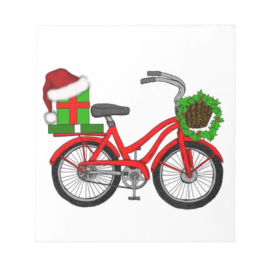 クリスマス自転車 ノートパッド (正面)