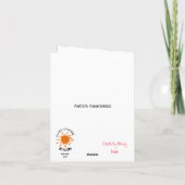 クリスマス自閉症意識グリーティングカード サンキューカード (裏面)