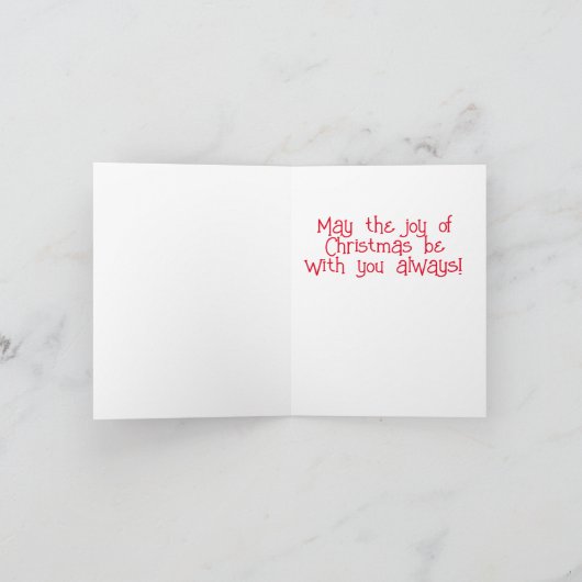 クリスマス自閉症意識グリーティングカード サンキューカード (内部)