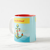 クリスマス航海のいかり ツートーンマグカップ (正面左)