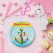 クリスマス航海のいかり ペーパープレート (パーティー)