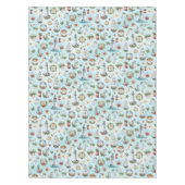 クリスマス航海の水の色パターン テーブルクロス (正面)