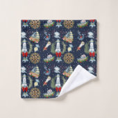 クリスマス航海の バスタオルセット (ウォッシュタオル)