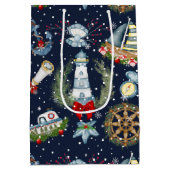 クリスマス航海の ミディアムペーパーバッグ (裏面)