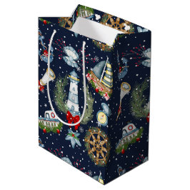 クリスマス航海の ミディアムペーパーバッグ