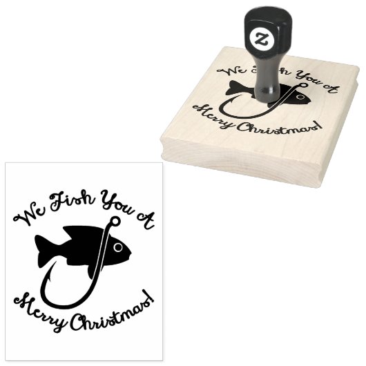 クリスマス航海の |魚とフック ラバースタンプ (押印)