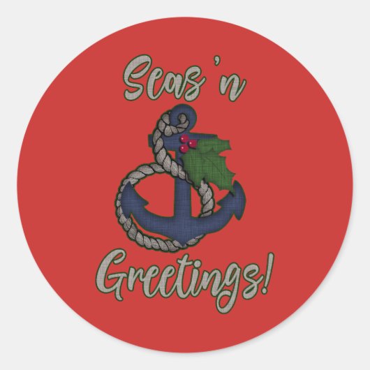 クリスマス航海の | Seas 'n Greetings ラウンドシール (正面)