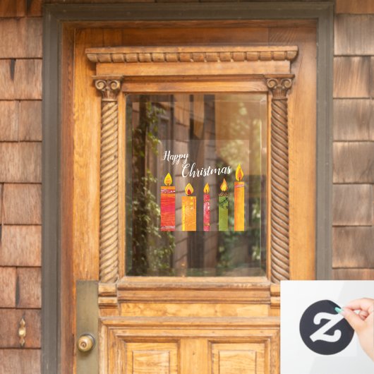 クリスマス色彩の鮮やかカラフル紙はロウソクを切った ウィンドウサイン (ホームデコレーション)