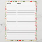 クリスマス花模様カード (裏面)