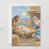 クリスマス芸術的ワイズ聖家族出生 シーズンカード (正面)