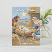 クリスマス芸術的ワイズ聖家族出生 シーズンカード (スタンド正面)