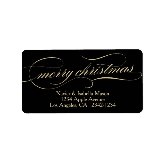 クリスマス華美 |金ゴールド/黒 ラベル (正面)
