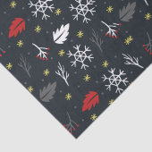 クリスマス葉の雪雪と黒 薄葉紙 (詳細)