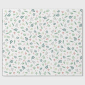 クリスマス葉ギフト素朴包装紙 ラッピングペーパー (フラット)