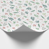 クリスマス葉ギフト素朴包装紙 ラッピングペーパー (角)