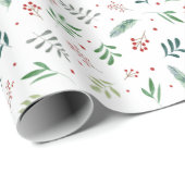 クリスマス葉ギフト素朴包装紙 ラッピングペーパー (ロールコーナー)