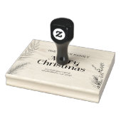 クリスマス葉スクエア差出人住所 ラバースタンプ (スタンプ)