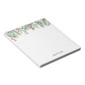 クリスマス葉パインズとレッドベリーホリデー ノートパッド (アングル)