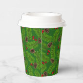 クリスマス葉パインズ、コーン&ベリー 紙コップ (右)