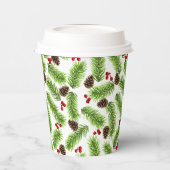 クリスマス葉パインズ、コーン&ベリー 紙コップ (左)