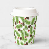 クリスマス葉パインズ、コーン&ベリー 紙コップ (右)