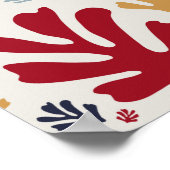 クリスマス葉抽象芸術ミッドセンチュリーモダン ポスター (角)