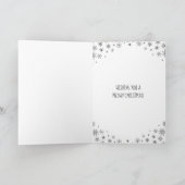 クリスマス虎猫かわいい猫インザスノーホリデーカード シーズンカード (内部)