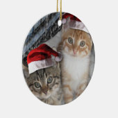 クリスマス虎猫子猫 セラミックオーナメント (右)