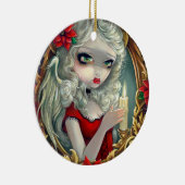 "クリスマス蝋燭"のオーナメント セラミックオーナメント (右)