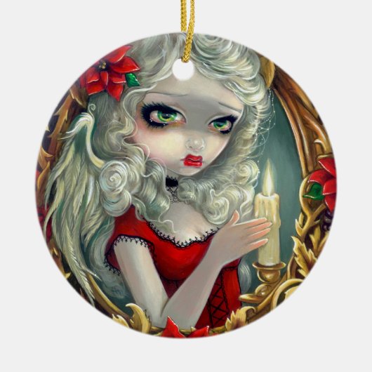 "クリスマス蝋燭"のオーナメント セラミックオーナメント (正面)