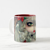 "クリスマス蝋燭"のマグ ツートーンマグカップ (正面左)