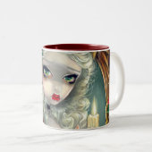 "クリスマス蝋燭"のマグ ツートーンマグカップ (正面右)