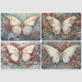クリスマス蝶4平方 薄葉紙
