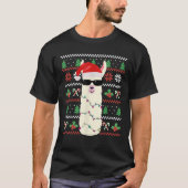 クリスマス衣装の醜いクリスマスラマクリスマスT S Tシャツ (正面)