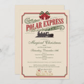 クリスマス表現に行われるポーラ信じト列車の冒険 招待状 (正面/裏面)