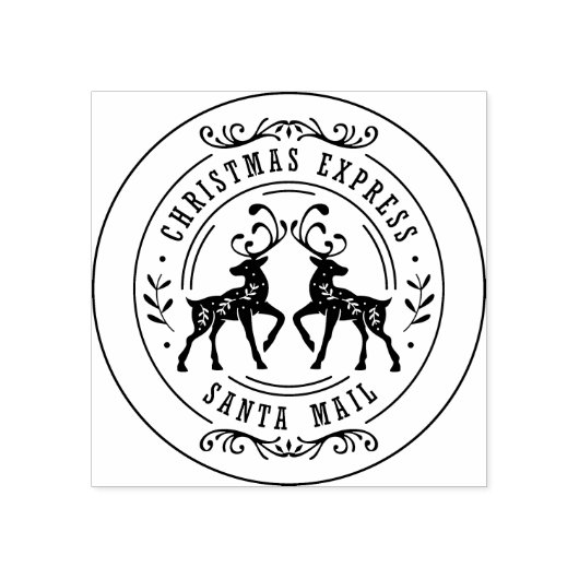 クリスマス表現サンタメールかわいいトナカイ ラバースタンプ (インプリント)