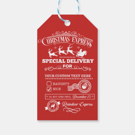 クリスマス表現特別配いけな信NICE ギフトタグ (裏面)