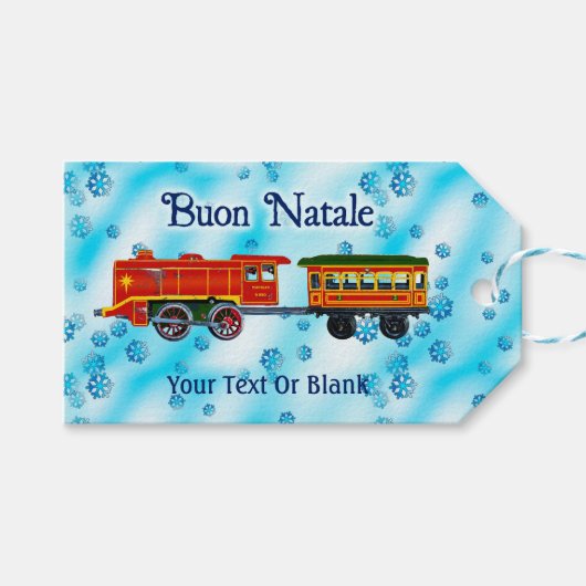 クリスマス表現- Buon Natale ギフトタグ (正面(横))