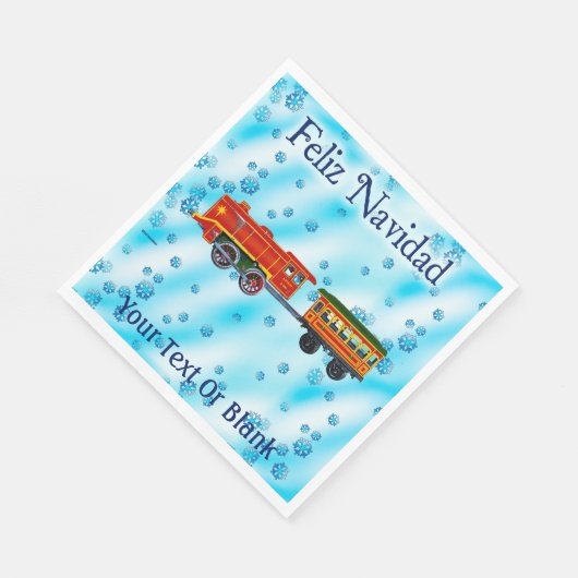 クリスマス表現- Feliz Navidad スタンダードランチョンナプキン (角)