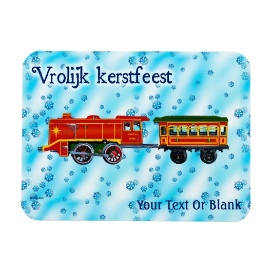 クリスマス表現- Vrolijk kerstfeest マグネット (横)