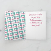 クリスマス裁縫の手作りの贈り物を縫う機械 シーズンカード (内部)